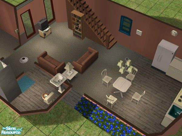 Sims 2 — The Waverly by Pinecat — Sleeps 6 at a starter home price!