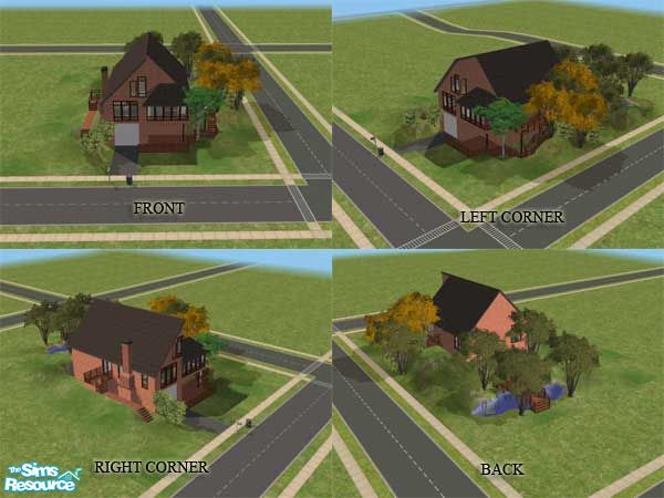 Sims 2 — sunroom by SteelLlama — 2 Story, 3BR/2BA with deck, private pond, suspended sunroom & fireplace. Fully