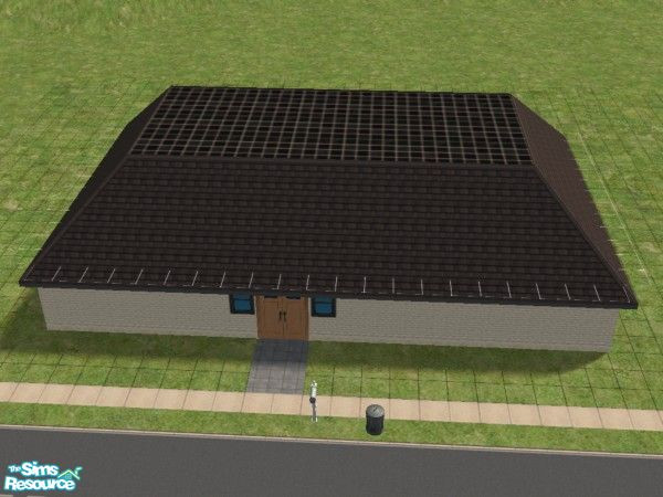 Sims 2 — 90 Basic Avenue by flukenstein...? — Furnished with simple kitchen (three counters, stove and fridge), a table