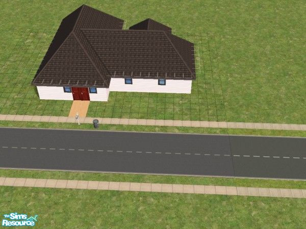 Sims 2 — 1 Basic Avenue by flukenstein...? — A simple starter house with no furniture (same layout as my previous 1 Basic