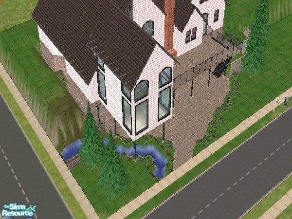 Sims 2 — NoHabbie by oldmember_dollyboons — Unfurnished 2 story, split level home. A first in the NoHabbie line, Please