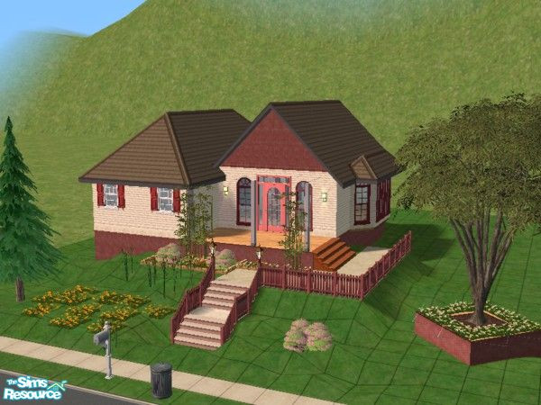 Sims 2 — SHC Starter Homes#2024 by oldmember_silver_sim — Part of the Silver Homes Collections,this one story 1BR,1BA
