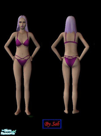 Sims 2 — Grans Bikini by Sab — I know its scary but I didn't want to leave granny sim left out so I made the same bikini
