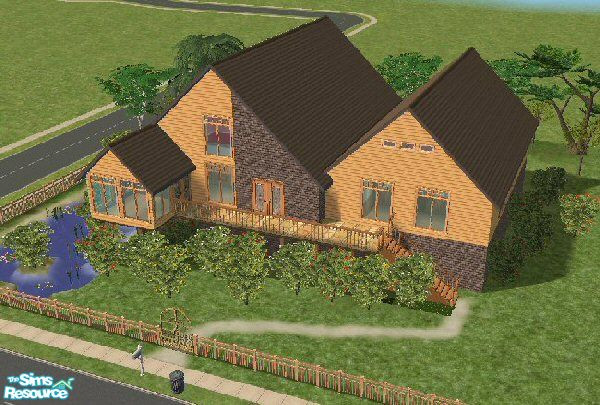 Sims 2 — Lake Side Home by Karen19uk — Spacious lake side home, consists of one bedroom, two bathrooms, large kitchen,