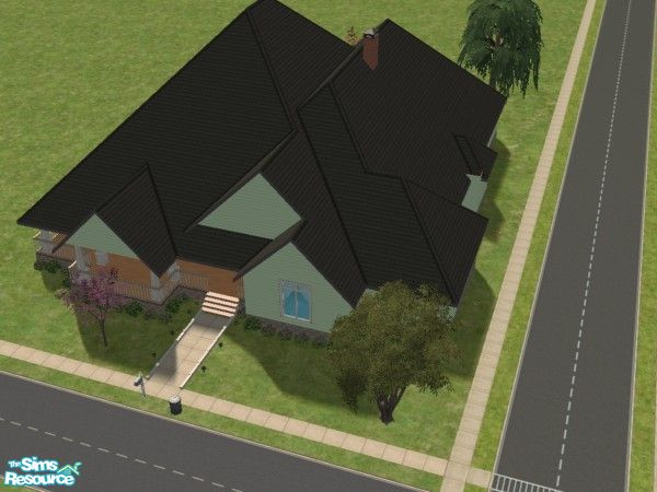 Sims 2 — 554 Moose Road by geekSim — My first real house in Sims2. A cozy home complete with 3 bedrooms, walk-in closets,