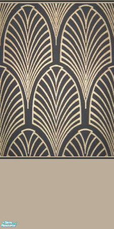 Sims 2 — Gold Art Deco #1 by Ses — Part of the Chrysler Building 1920s Art Deco Collection