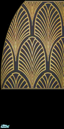 Sims 2 — Gold Art Deco #3 - Right Arch by Ses — Part of the Chrysler Building 1920s Art Deco Collection
