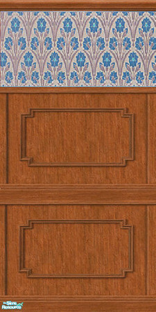 Sims 2 — The Morris Collection - Floral Paneling in Baby Blue by Alien5p322564 — Enjoy!