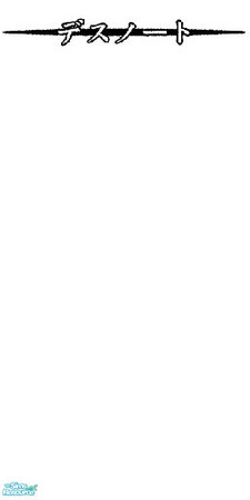 Sims 2 — Death Note Wall (White) by Ses — Part of the Death Note Bedroom set