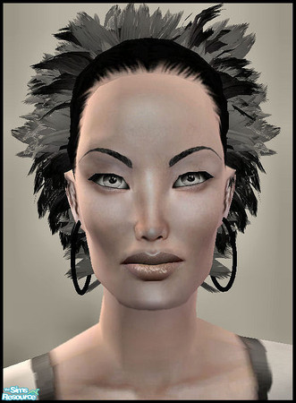 Sims 2 — < R o c k i n g A f r o > BLACK & GRAY by KalmanKukka — Package include three recolours from adults to