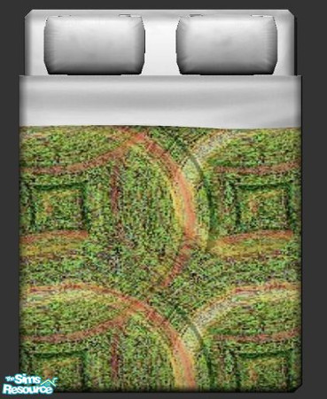 Sims 2 — Chinese Wall Bedding by briachant — Chinese Wall Bedding