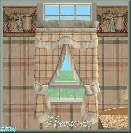 Sims 2 — Drape Country Kitchen Birch by Henwen — 