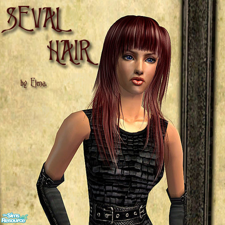 Sims 2 — Seval Hair by Elena. — Requires mesh Hair 76 from Raon Sims.