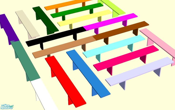 Sims 2 — Twelve Sidetable recolors by buraigabor — 19 Colors at all!!