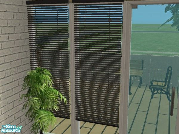 Sims 2 — Esprit Venetian Blinds - Full - Black by sailfindragon — Esprit Venetian Blinds - Full - Black.