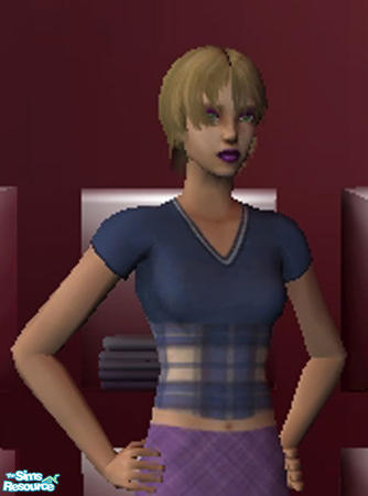 Sims 2 — Blue Plaid by Asheara — Blue plaid