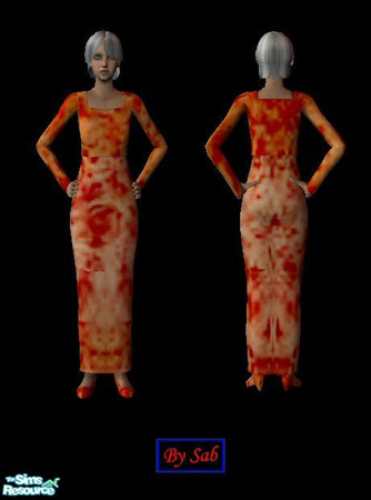 Sims 2 — Firey Red by Sab — A nice firey red dress for that special occasion when you want your sim to stand out but look