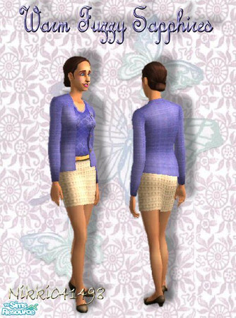 Sims 2 — Sapphire by Nikki041498 — Number 4 of the Warm Fuzzies Sweater Sets.