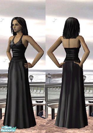 Sims 2 — Dark Grey Velvet Ball Gown by janna — A sexy dress that will make you feel mysterious and sofisticated on your