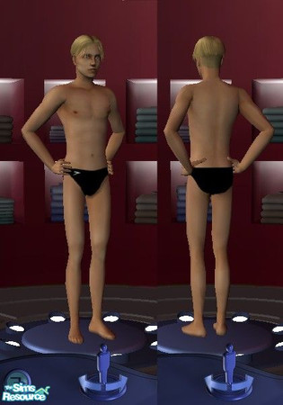 Sims 2 — Black speedo by teqqen — Black Speedo swimsuit for guys.