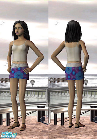 Sims 2 — Retro style go-go skirt by janna — A Retro style go go skirt for when your teen goes out to the clubs! 