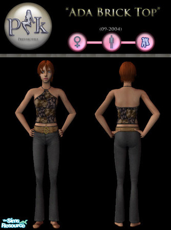 Sims 2 — Ada Brick Top by Presskohle — Churchlike Bricks looking Top.