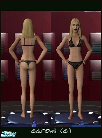 Sims 2 — Colaless Encaje Negro by caromi — For a DIVA!!!
