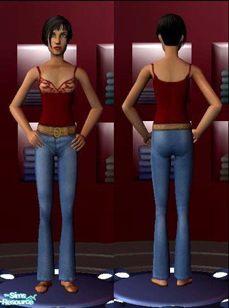 Sims 2 — Teen Fire Cami by Ardra by Ardra — The popular Fire Cami in a teen version, with a little more coverage.
