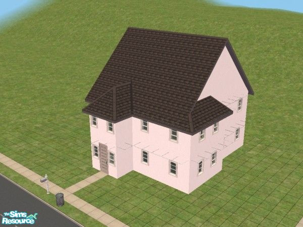 Sims 2 — Budget 2 by SimsExile — Just a small step up the budget ladder. A two-storey house with 3 1/2 bedrooms for less