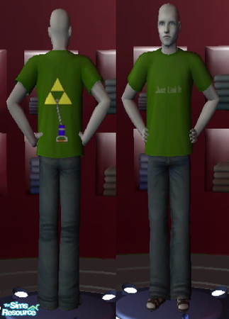Sims 2 — Just Link It by oldmember_zazski — A shirt design of my own for the video game Zelda.