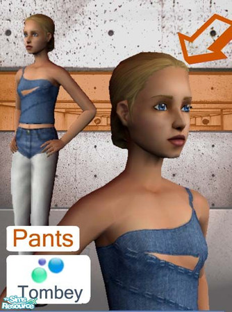 Sims 2 — Indie Jeans by Thomasbey — Comfortable, loose jeans with normal white legs. Inspired by Indian fashion. for