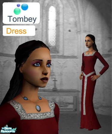 Sims 2 — Medieval Dress by Thomasbey — Medieval fantasy gown Ladies have worn this as their Prom Dress, for Costume Balls