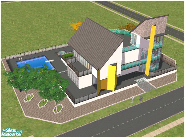 Sims 2 — 24 Mill Place by BettyLin2 — I try to build a larruping house, as you can see everything is simple and modern.