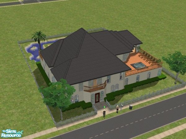 Sims 2 — 1402 Ironwood by neutek — 2 Story House with pool and lagoon. - www.neutek.net