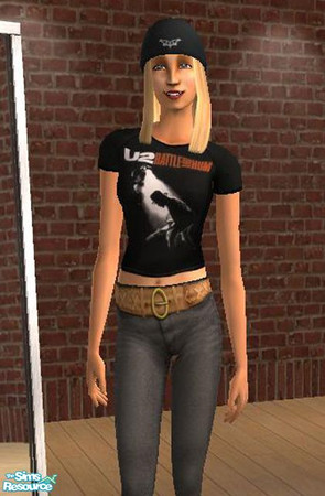 Sims 2 — U2 Rattle and Hum T-Shirt by sirmildredpierce — Circa 1988 comes this t-shirt depicting the distinctive cover of