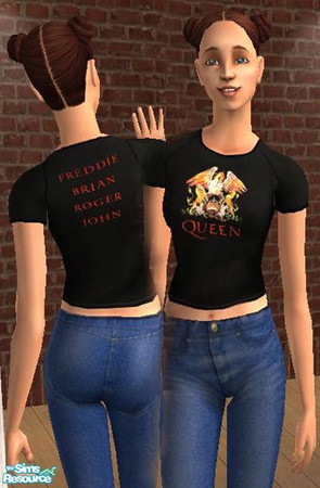 Sims 2 — Queen Full Colour Emblem with Band Names by sirmildredpierce — Display your love of Queen in style with this