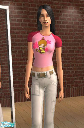 Sims 2 — New Monchihhchi Flower T-Shirt by sirmildredpierce — Relive your childhood with this brand new Monchihhchi