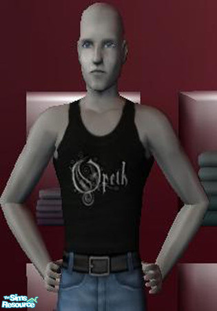 Sims 2 — Opeth Tank Top by Queensr�che — This is a simple black tank top with the Opeth logo. 