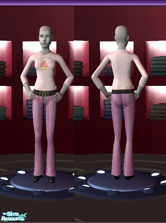 Sims 2 — Cherry Cake Top by cindy72 — Janey Modelling the Cherry Cake Top