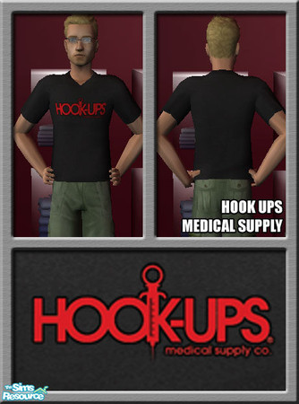 Sims 2 — Hook Ups - Medical Supply by netglyph — Medical Supply T-Shirt in the Hook Ups range.