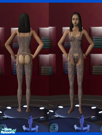 Sims 2 — FEBodystocking by TSR Archive — A semi transparent bodystocking for your Sims nightime attire.Not my usual