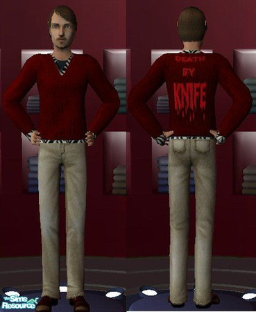 Sims 2 — Serial Shirt by JWhittaker101 — Ever wondered what a serial killer might wear under his jacket. This sweater