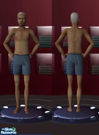 Sims 2 — Blue Boxers by Shoes — A classic pair of blue cotton boxers.