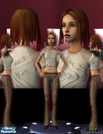 Sims 2 — Cinnamon Swirl by BlindHatred — Your Sim Teen can look like a piece of cereal in this tasty t. Pants available