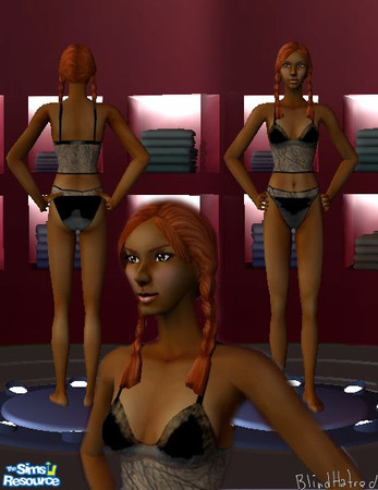 Sims 2 — Lacy Undies by BlindHatred — Simple black lacy undies. May also be used as pjs. Works well with all skin tones
