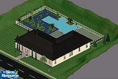 Sims 1 — The Compound by panthercat38 — This house has a large living area, large dining room and kitchen. Two bedrooms