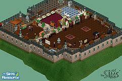 Sims 1 — Caesar Mansion by Dana Saccoccio — Beautiful, large mansion with Roman-influenced design. Two floors. First