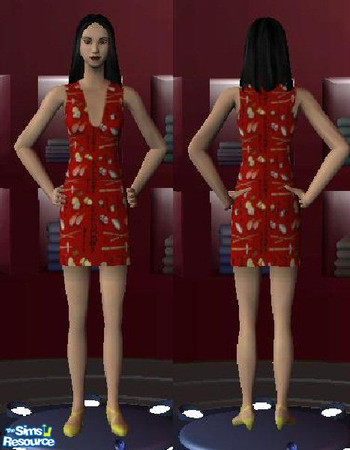 Sims 2 — Sushi Skirt by Carrigon — A Sushi patterned skirt for adult females for when you need that special oriental