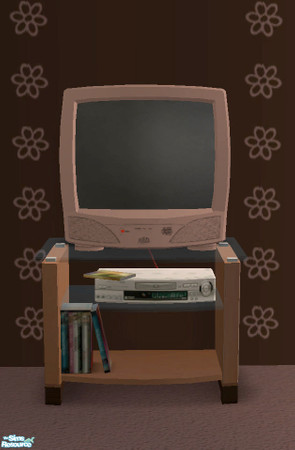 Sims 2 — Marcia Brady Pink Television by jigsawtooth — Cute pink recolor of maxis original Trottco tv. Matches my other