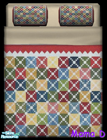 Sims 2 — Mama D\'s Quilted Bedding - 2 by mamads32209 — A nice quilted bedding.